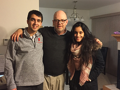 Tim Boals with his son and daughter