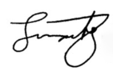 Tim's signature of his first name