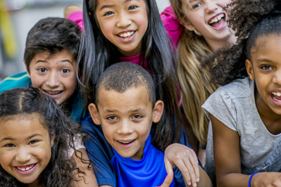 Group of kids smiling