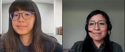 Screenshot of virtual meeting with WIDA research interns.
