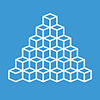 icon of pyramid of stacked cubes